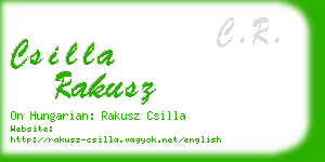 csilla rakusz business card
